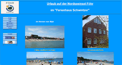 Desktop Screenshot of nordseeinsel-foehr-ferienhausschwintzer.de